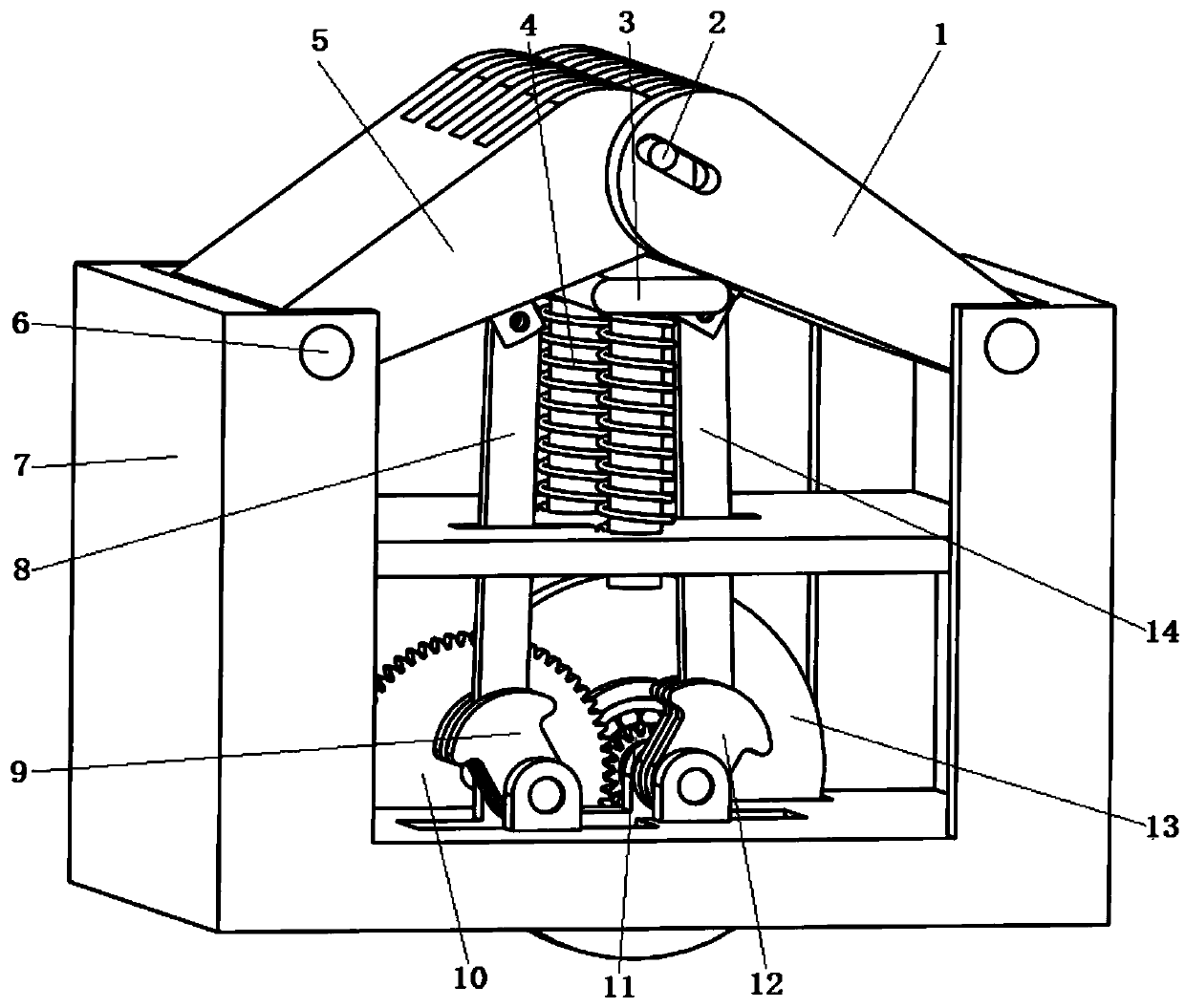 Energy harvesting type speed reducing mechanism