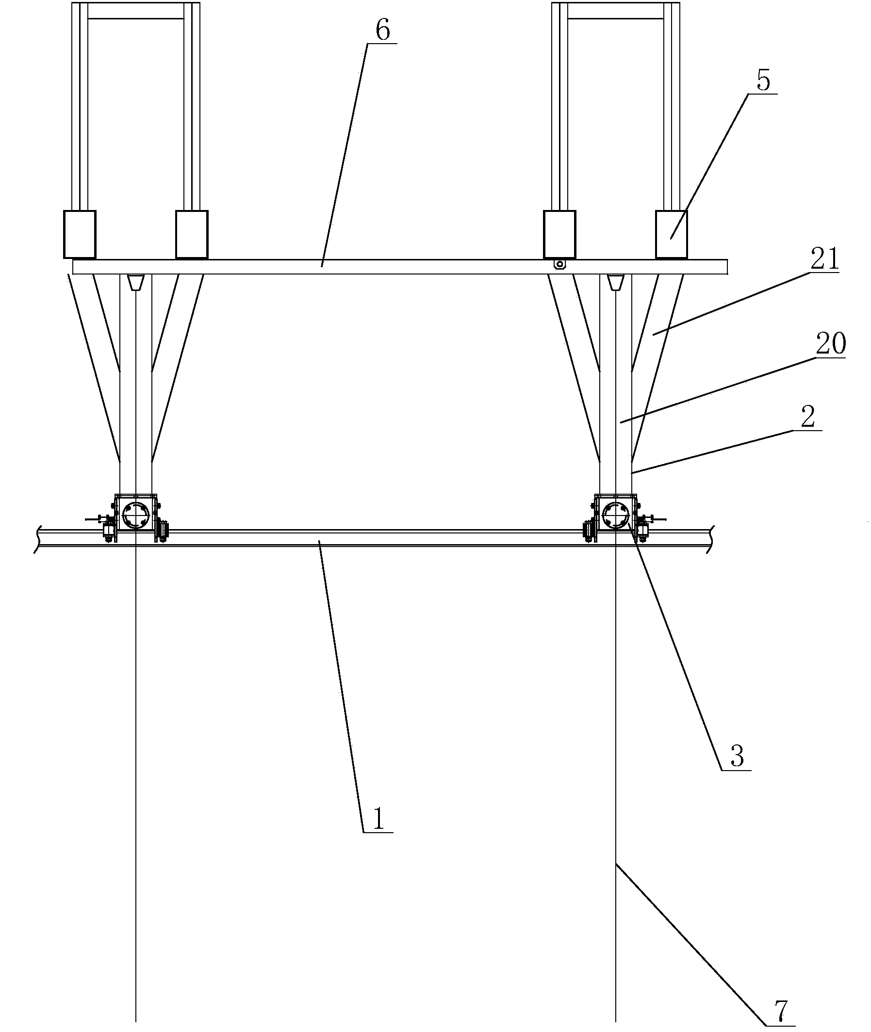 Suspension mechanism special for hanging basket for bridge overhauling