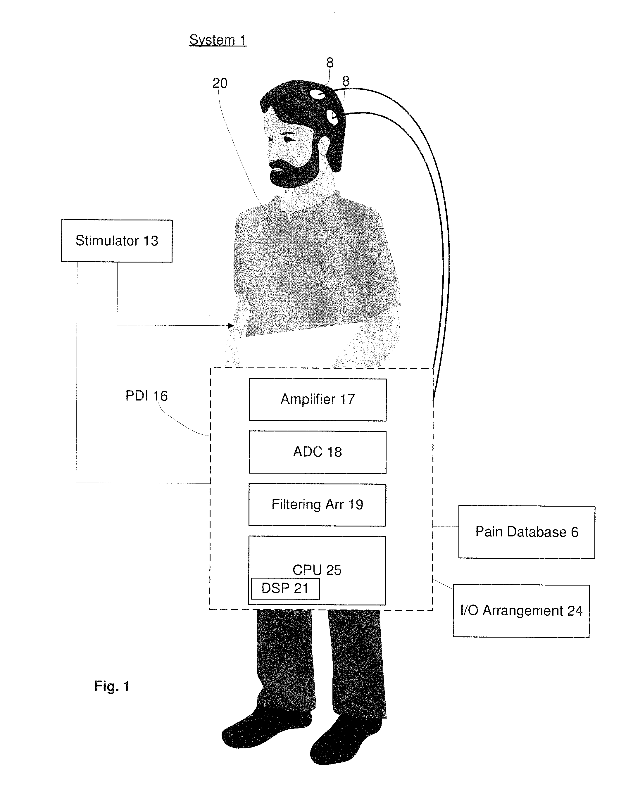 System and Method for Pain Detection and Computation of a Pain Quantification Index