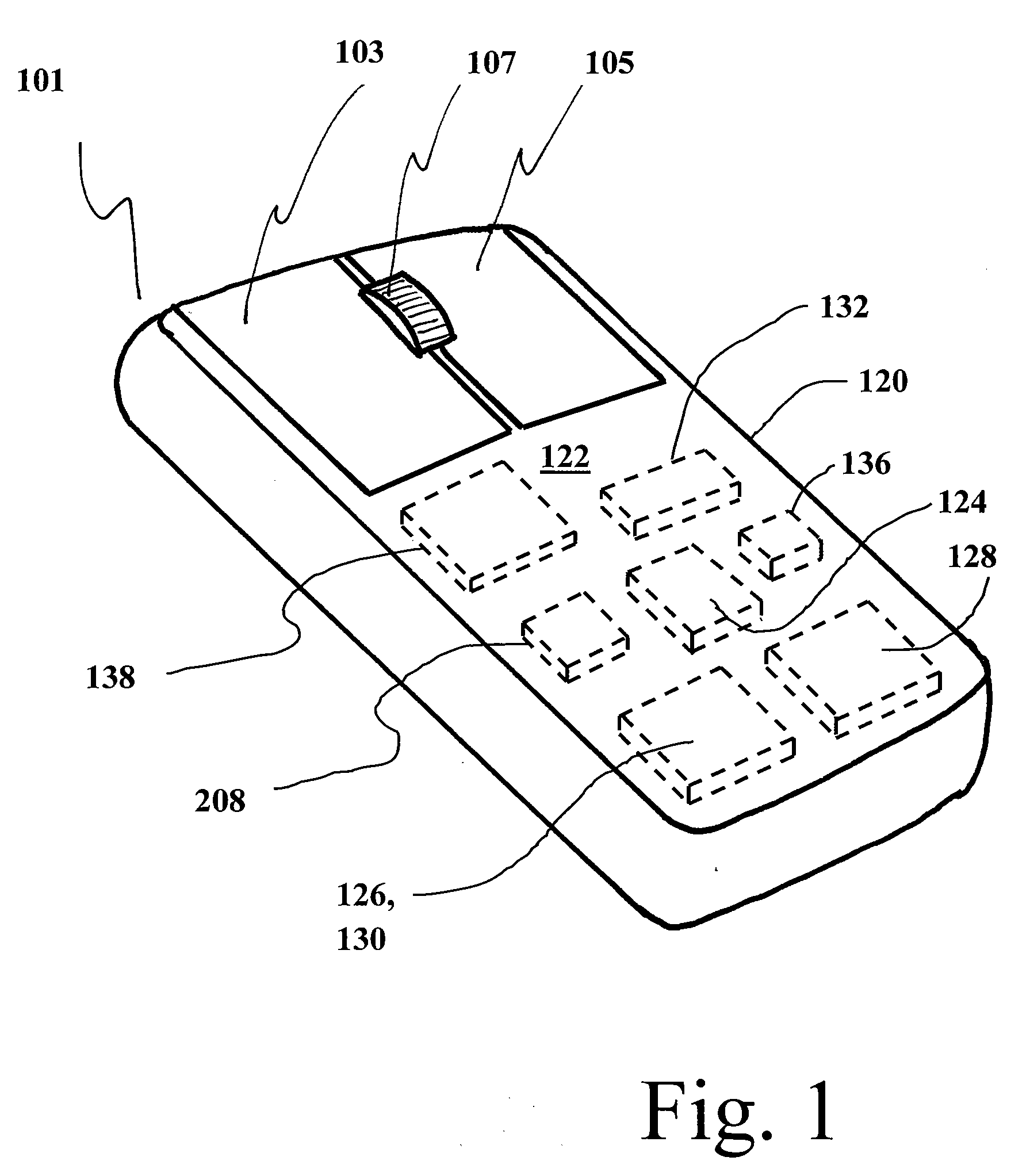 Combination thumb keyboard and mouse