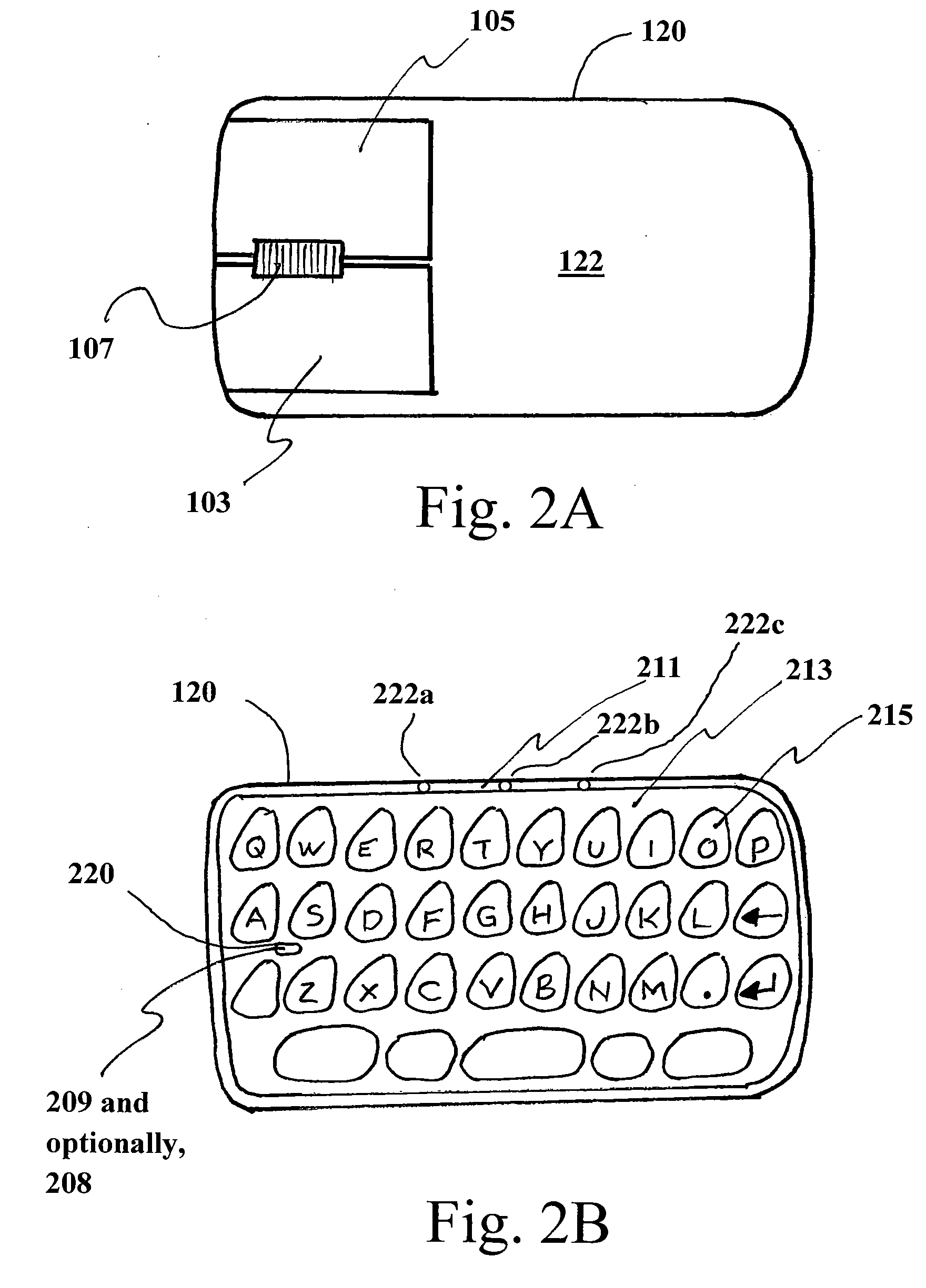 Combination thumb keyboard and mouse