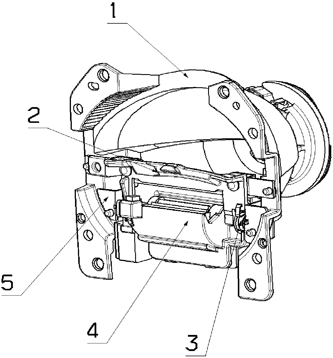 A kind of movable visor mechanism for car light type change