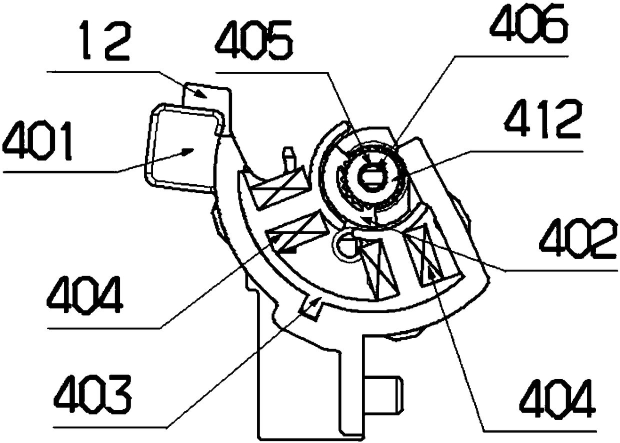 A kind of movable visor mechanism for car light type change