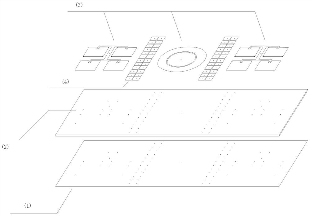 Microstrip antenna combination structure with coupling suppression function