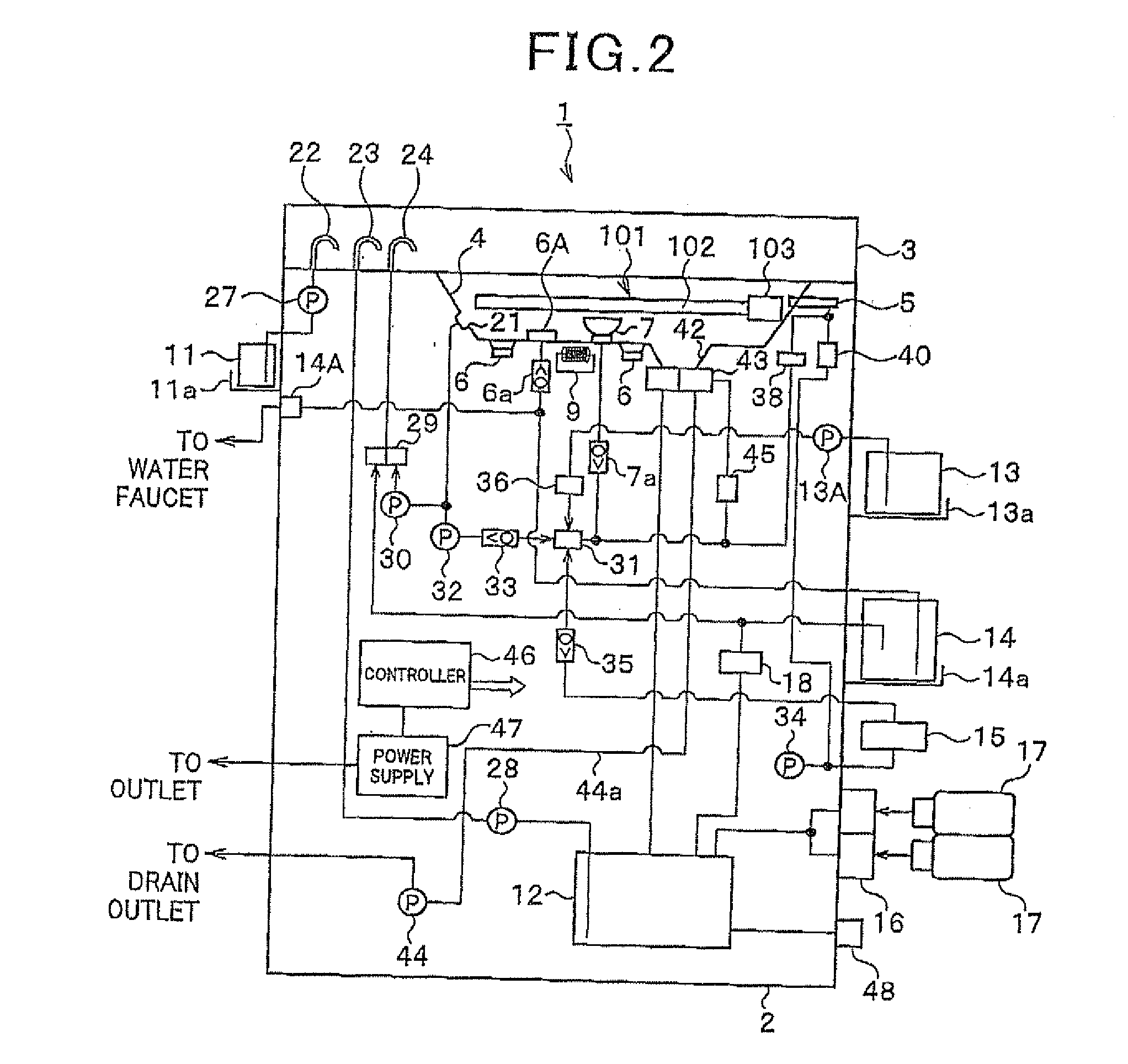 Endoscope washer disinfector equipped with nozzle connectable to endoscopic channels automatically