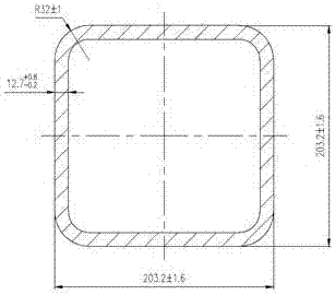 Manufacturing method of stainless steel square pipe