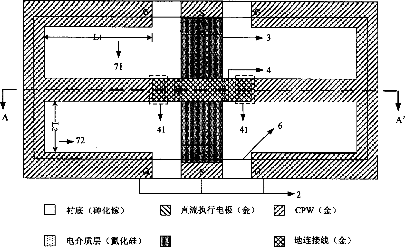 Radio-frequency micro-electronic mechanical double-film parallel capacitive type switch and preparation method thereof
