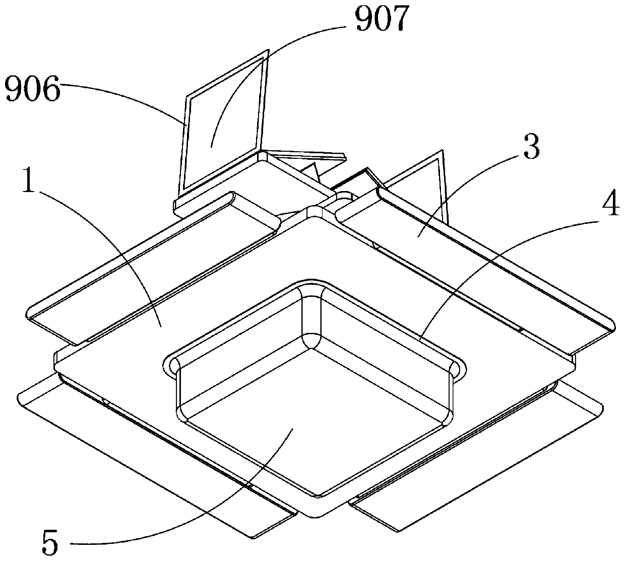Solar photovoltaic panel connecting and detaching mechanism based on water surface