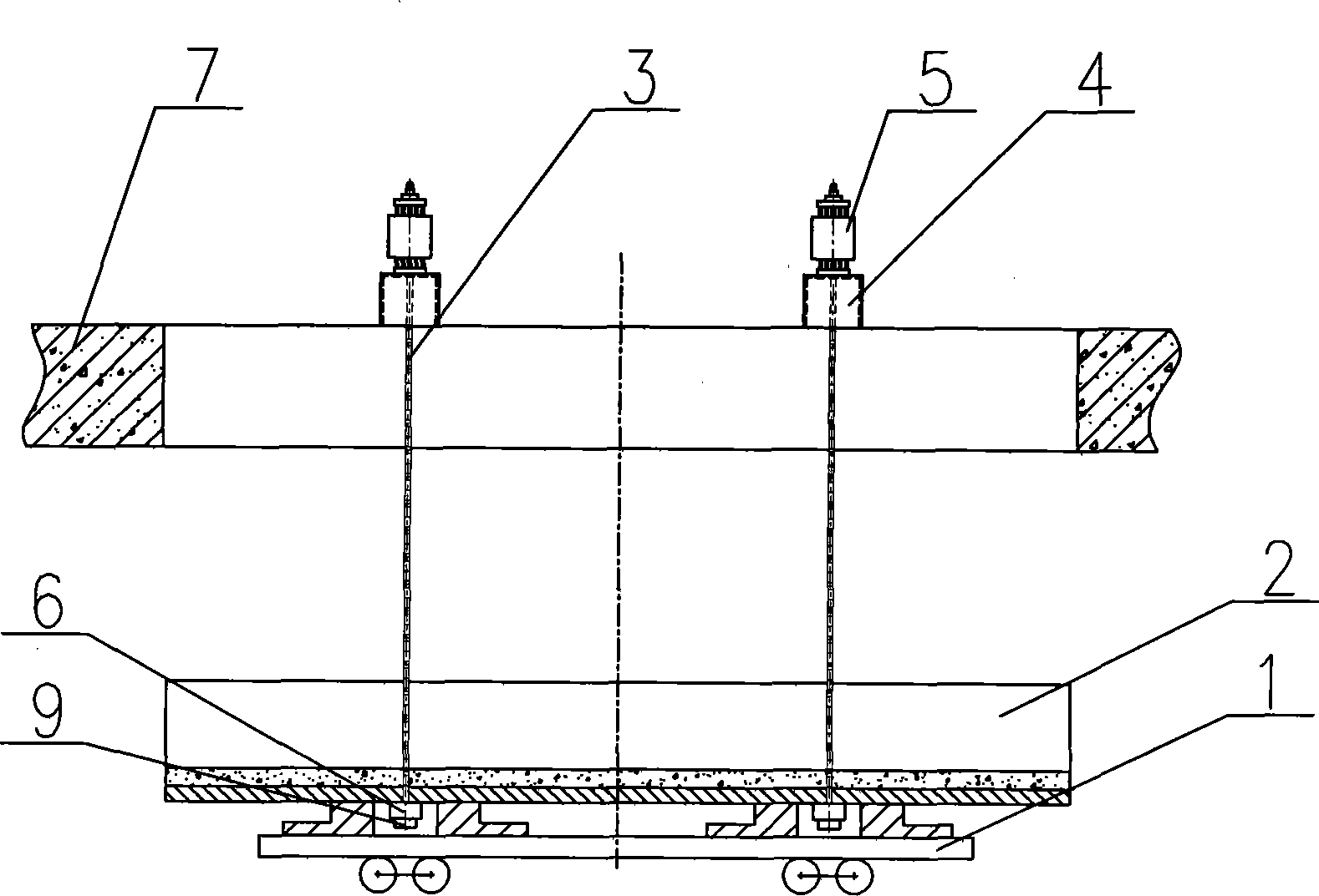 System for replacing blast furnace activity main trough and replacement method therefor
