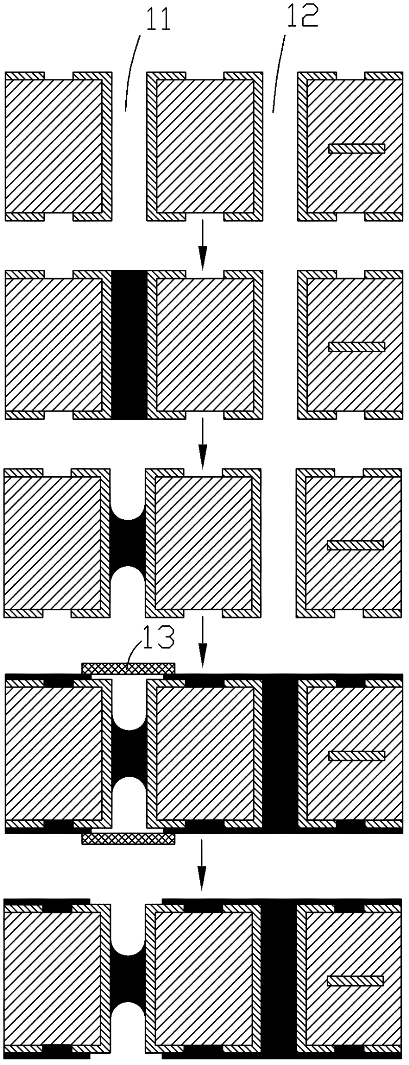 Method for manufacturing window plug holes at two sides during PCB (Printed Circuit Board) resistance welding