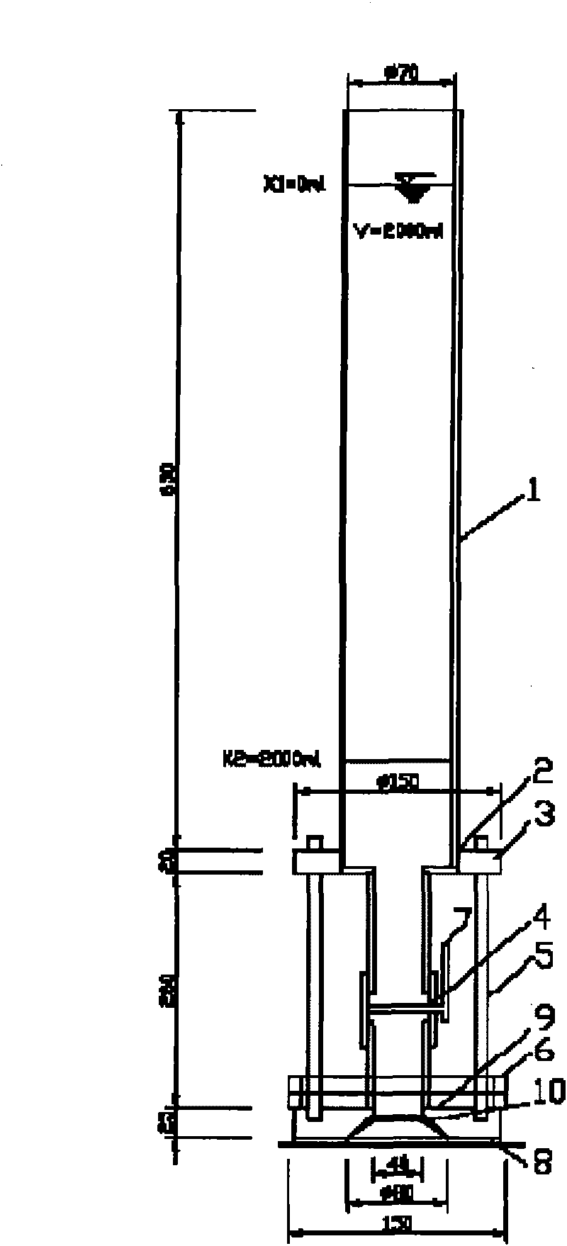 Instrument and method for testing permeability coefficient