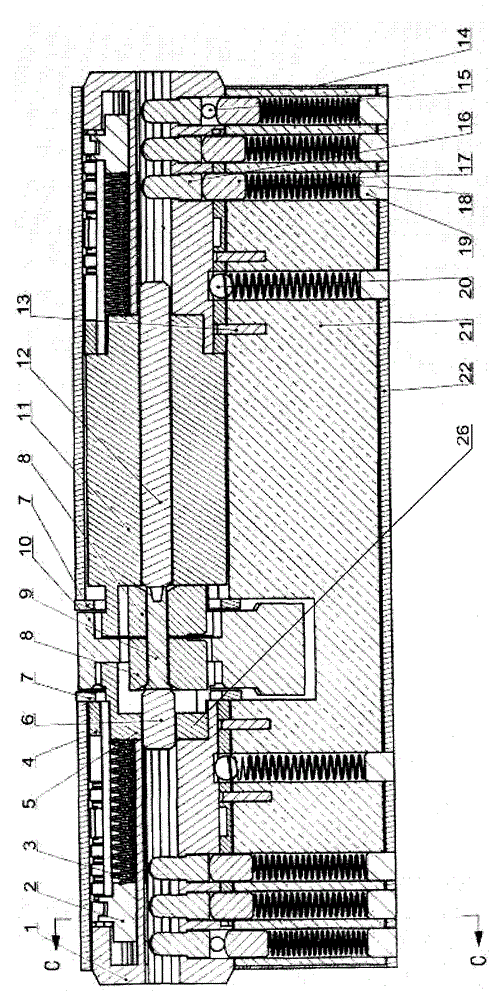 Anti-theft lock cylinder for flat cross-shaped key