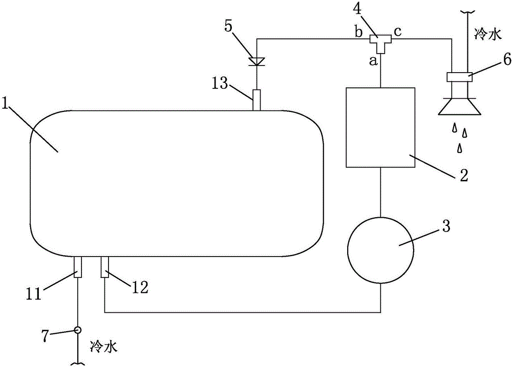 Circularly-heating electric water heater with thermal compensation function