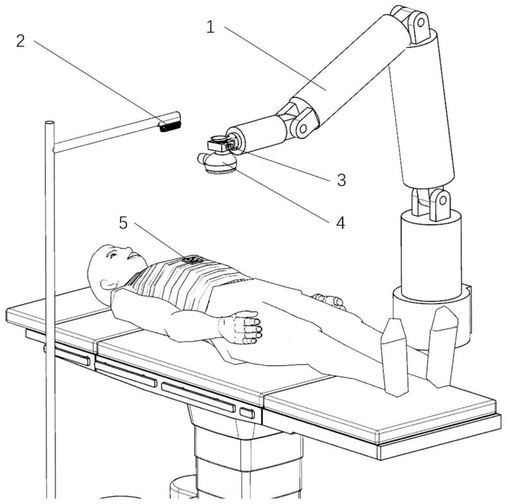 Ultrasonic fat dissolving robot system based on depth camera and auxiliary operation method