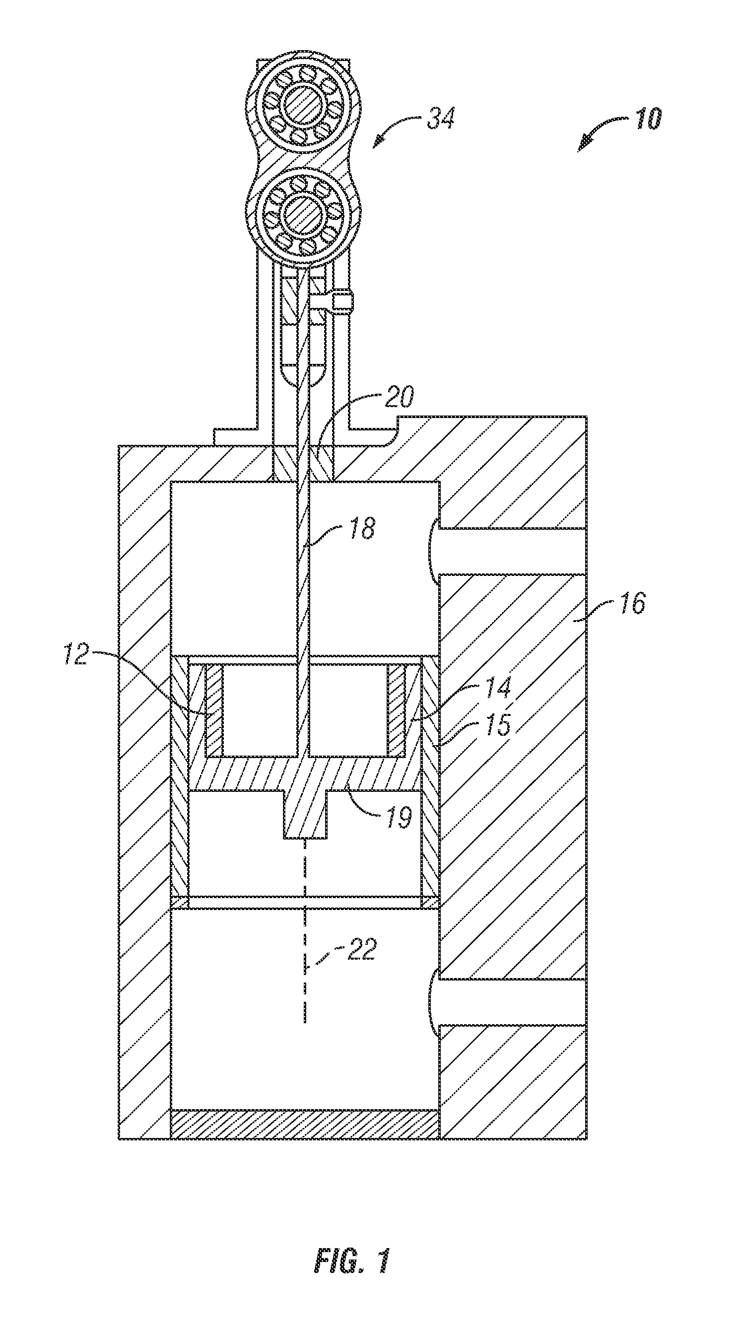 Pump piston assembly with acoustic dampening device