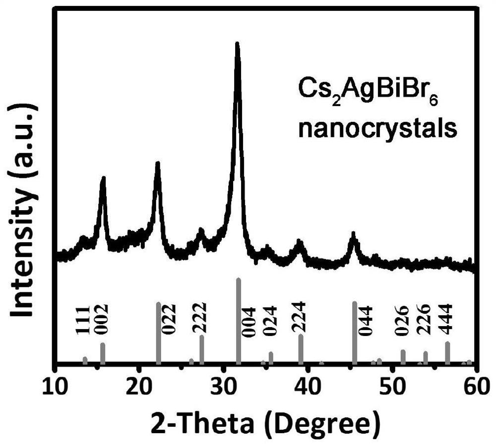 A kind of preparation method of stable lead-free all-inorganic double perovskite a2bb'x6 nanocrystals