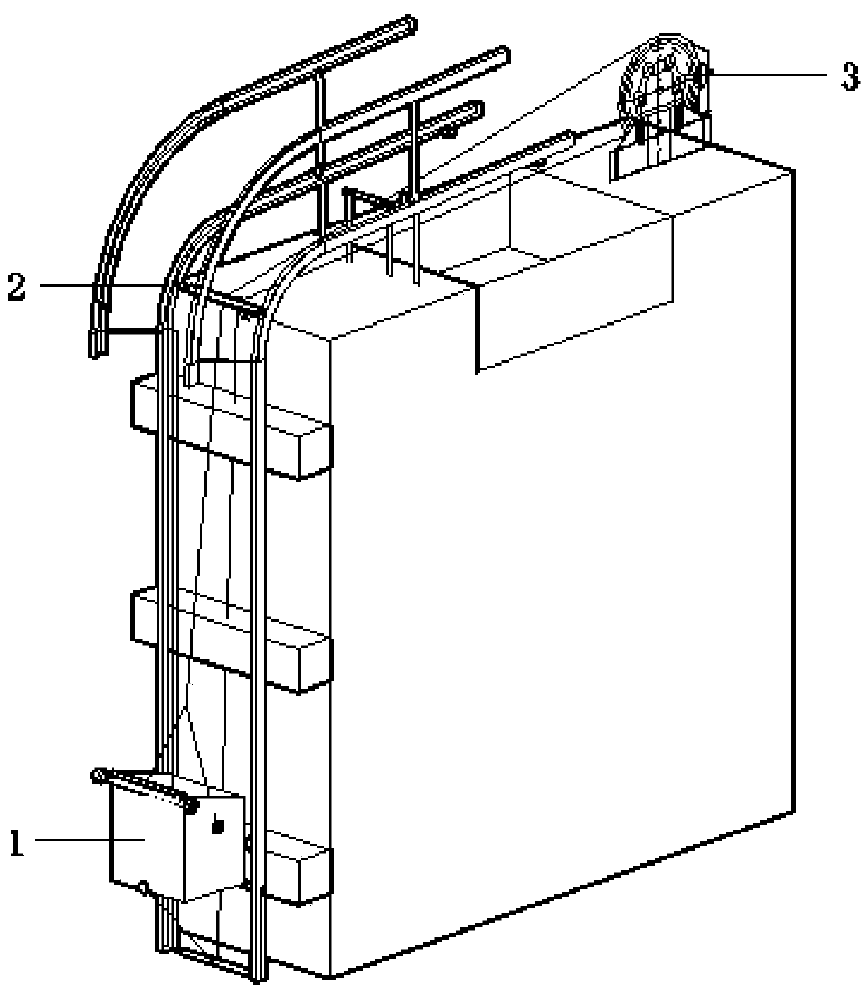 Automatic slag discharging device for rapid construction of subway and automatic slag discharging method
