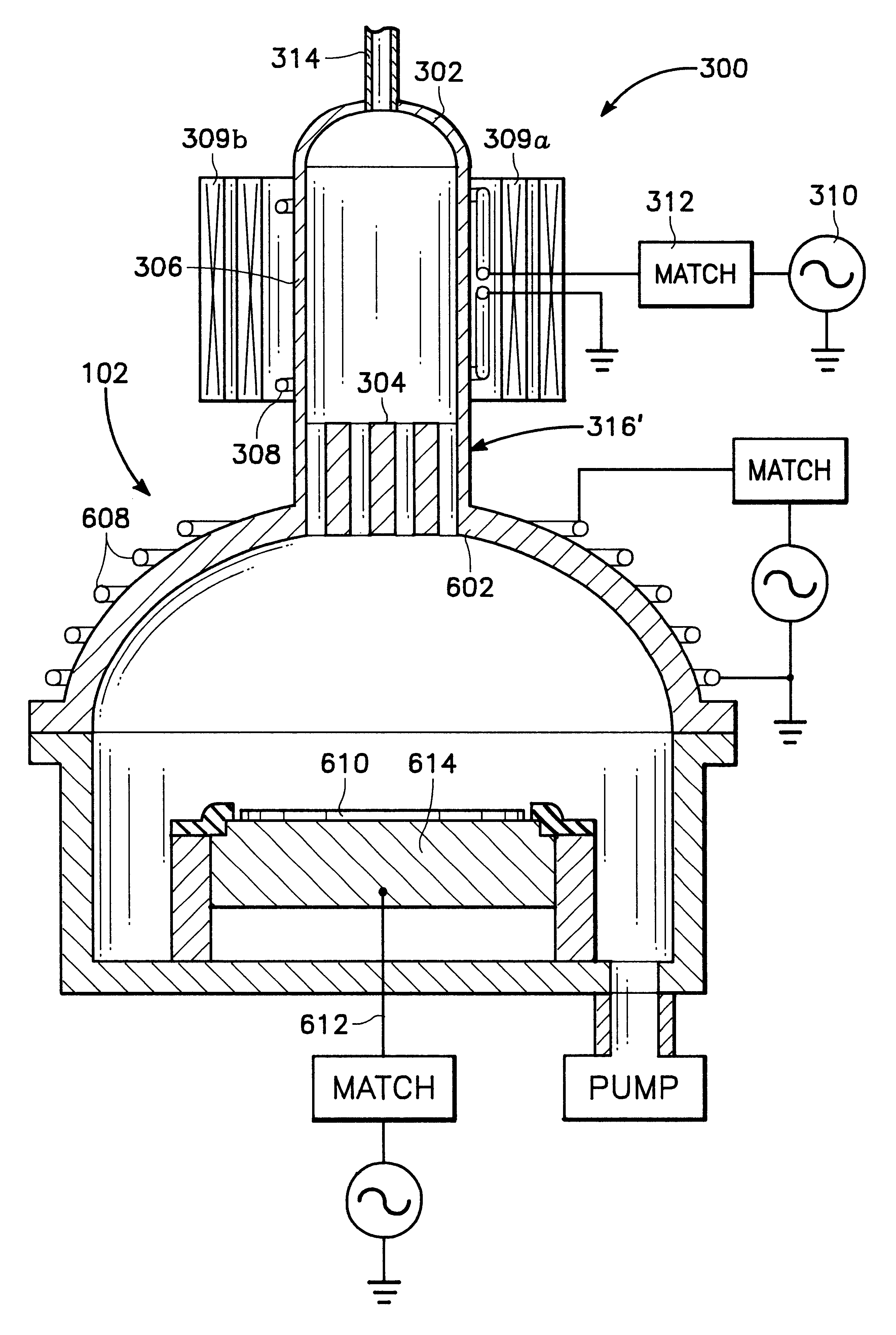 Plasma assisted processing chamber with separate control of species density