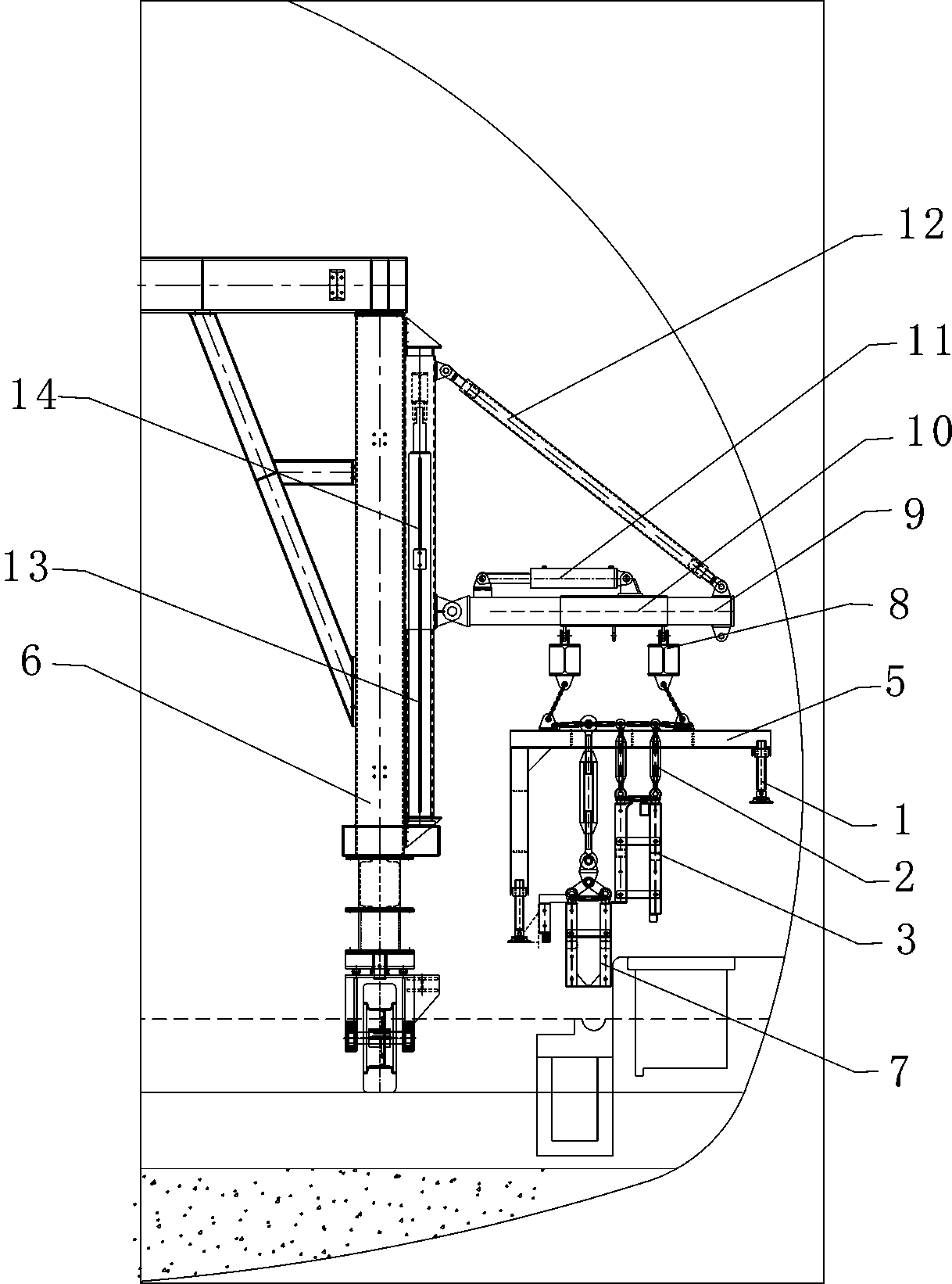 Tunnel cable ditch and water ditch construction trolley and construction method thereof