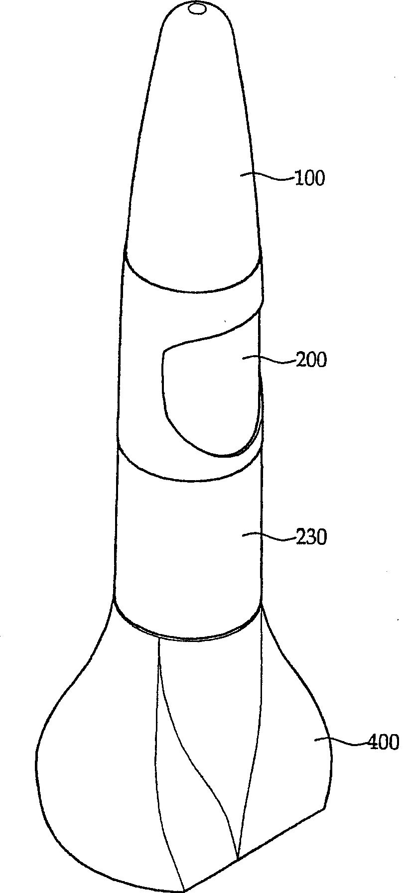 Double-using container for nail cosmetic