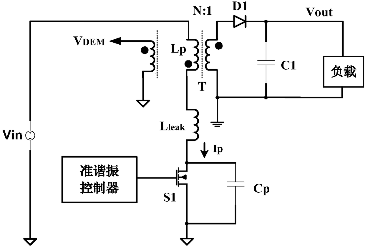 Quasi-resonance flyback switching power supply system