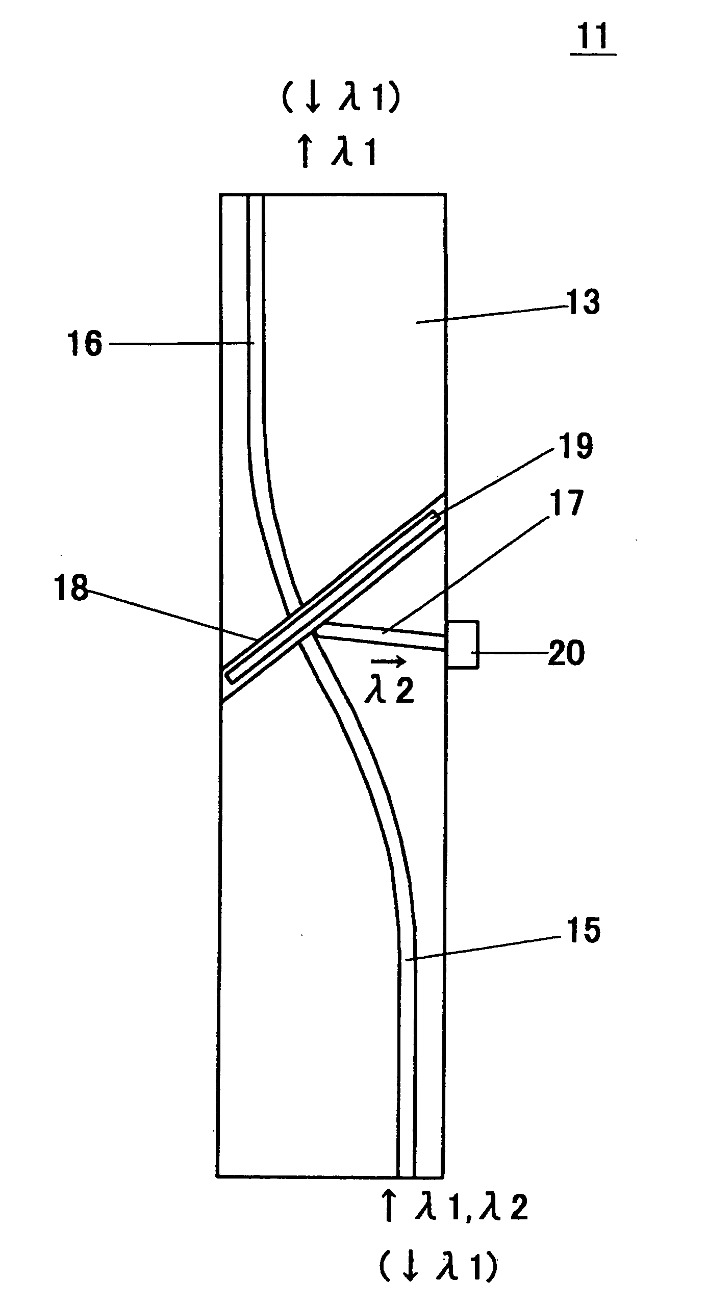 Optical multiplexer/demultiplexer, optical integrated circuit and light transceiver using the same