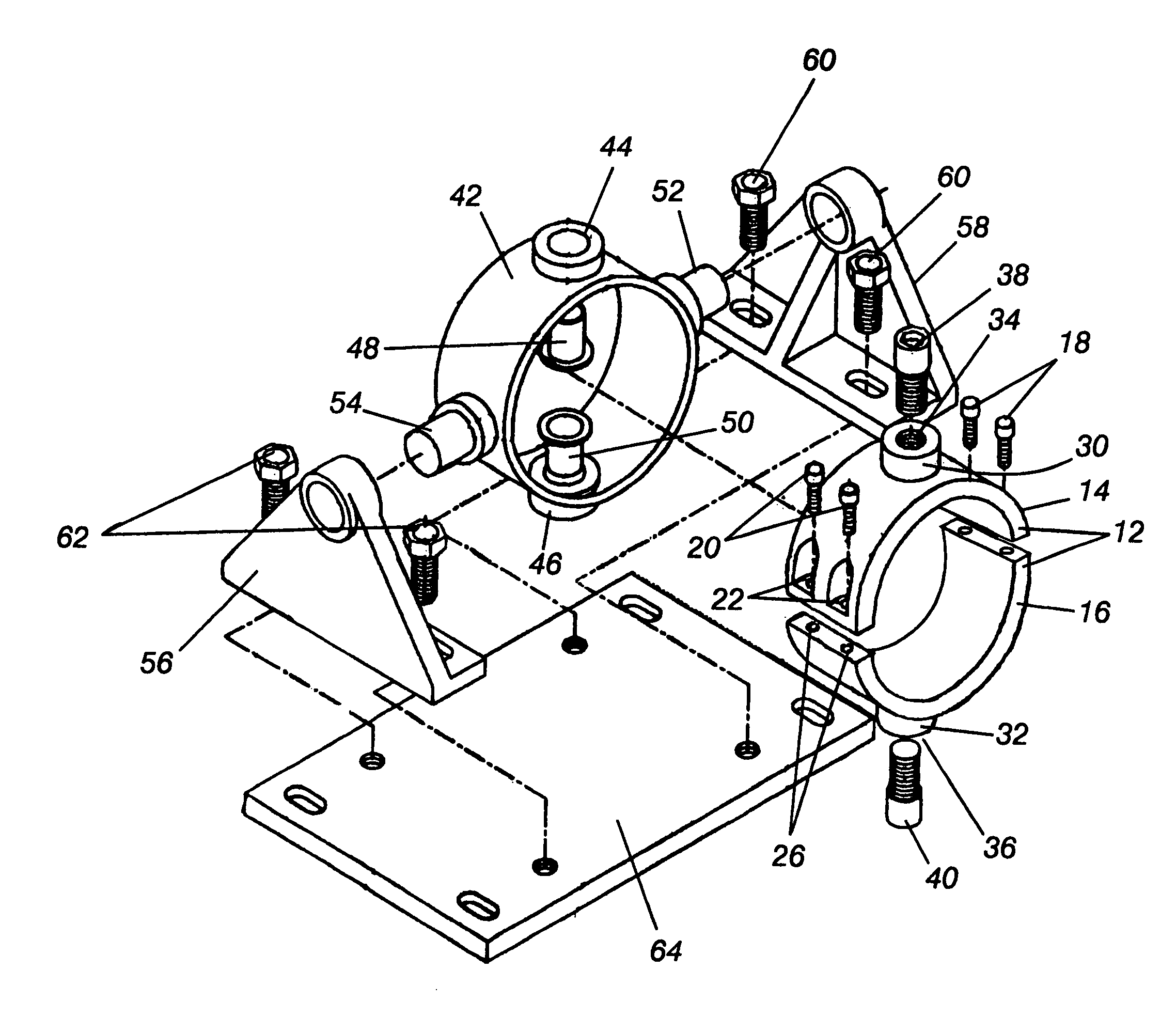 Gimbaled mounting bracket