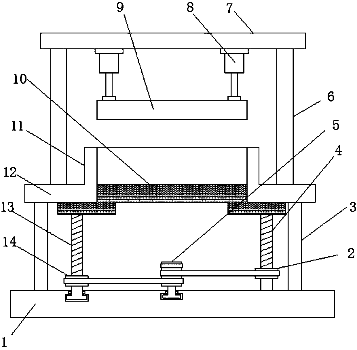 Pressing forming device for regenerated cotton production