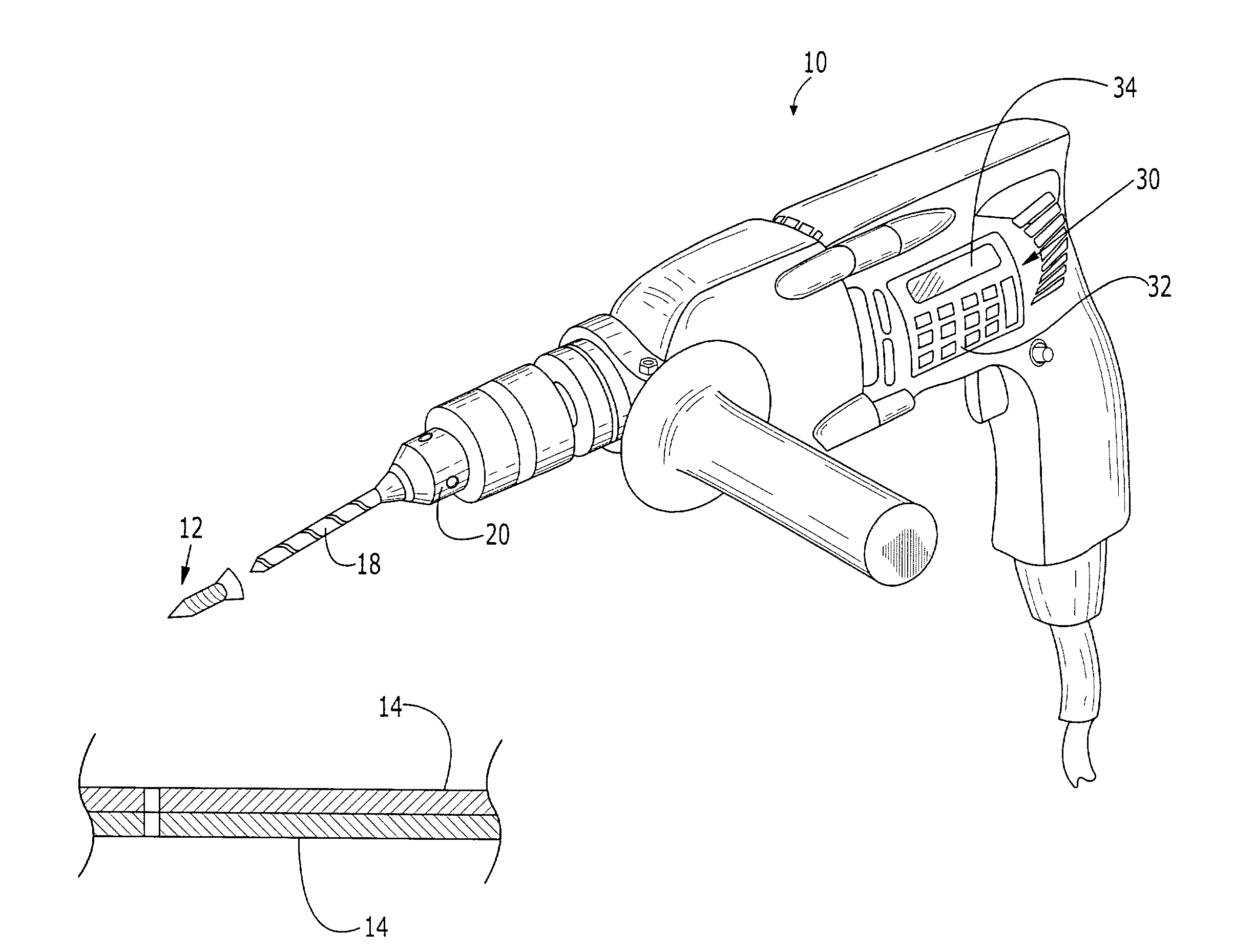 Tool and associated methods for controllably applying torque to a fastener