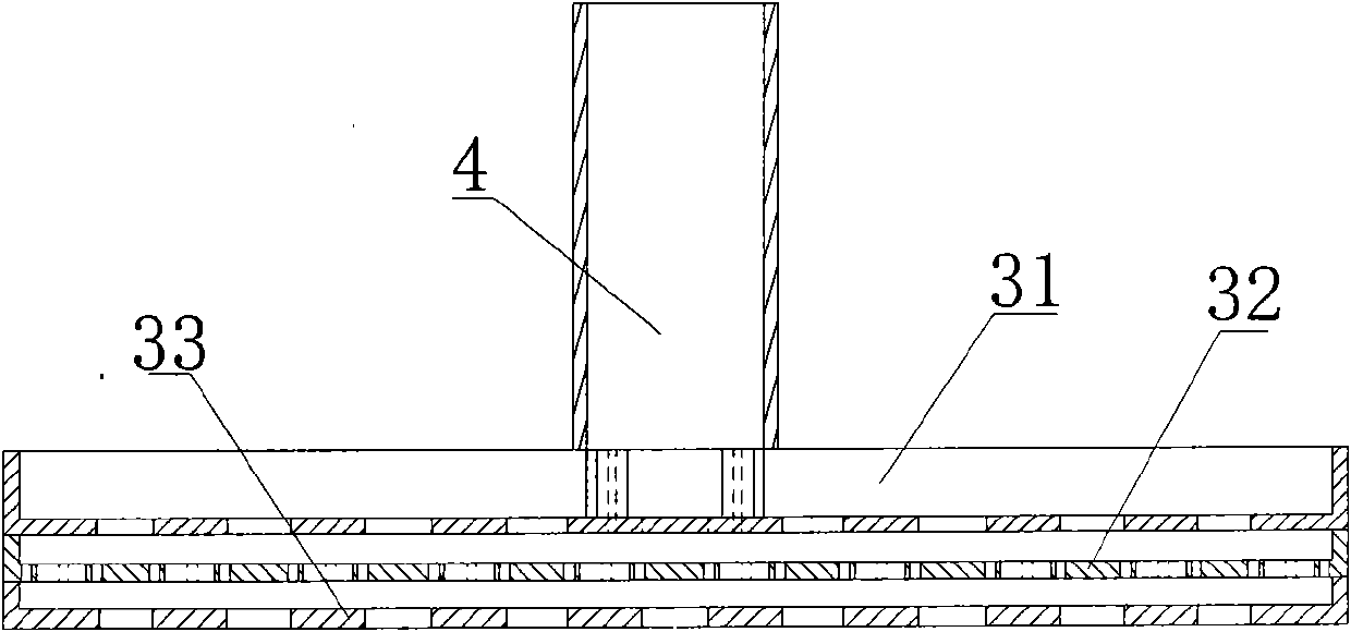 Falling film evaporator with gas-liquid separating and membrane-distributing functions
