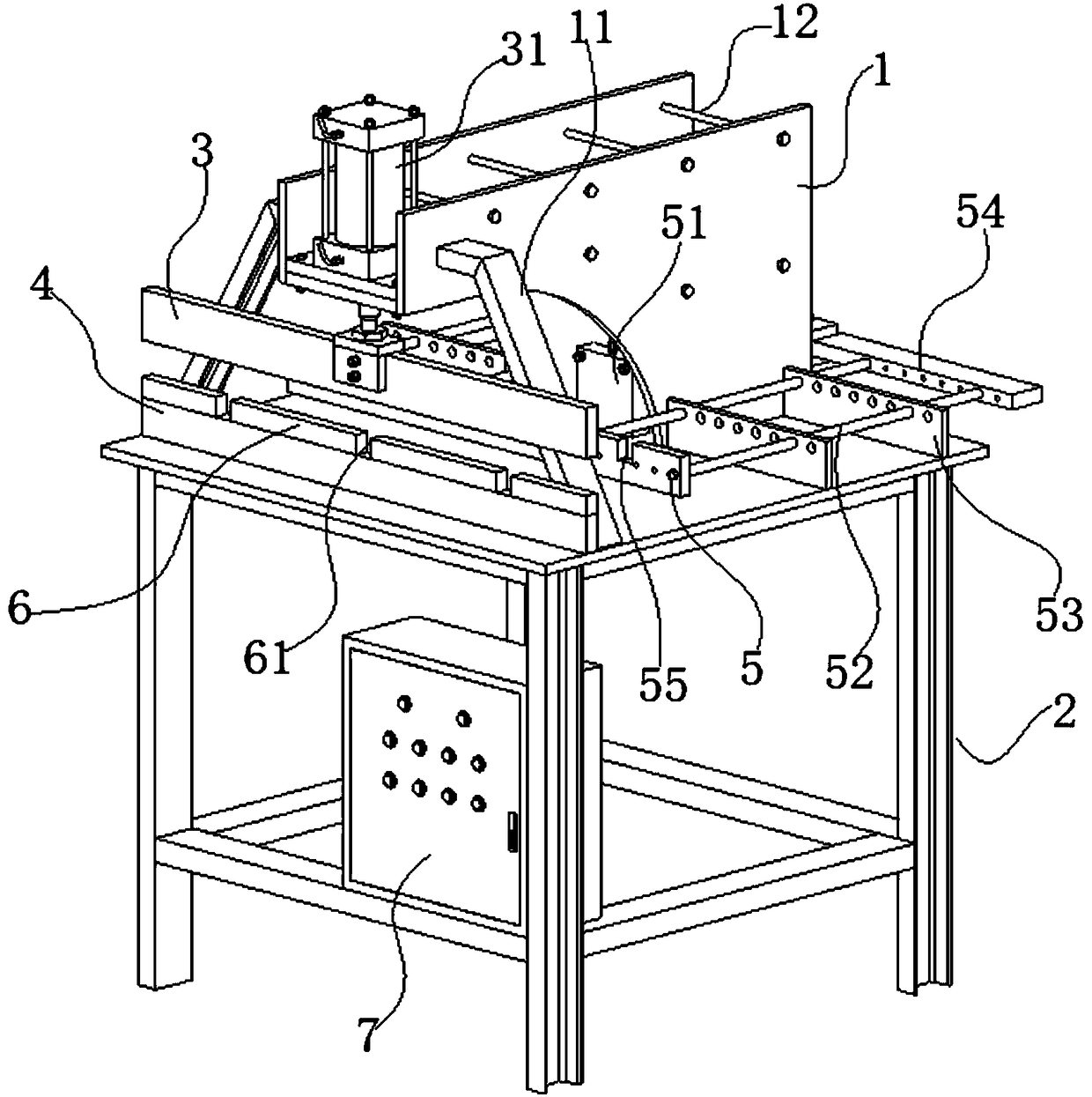 Bed back assembling device and assembling method thereof