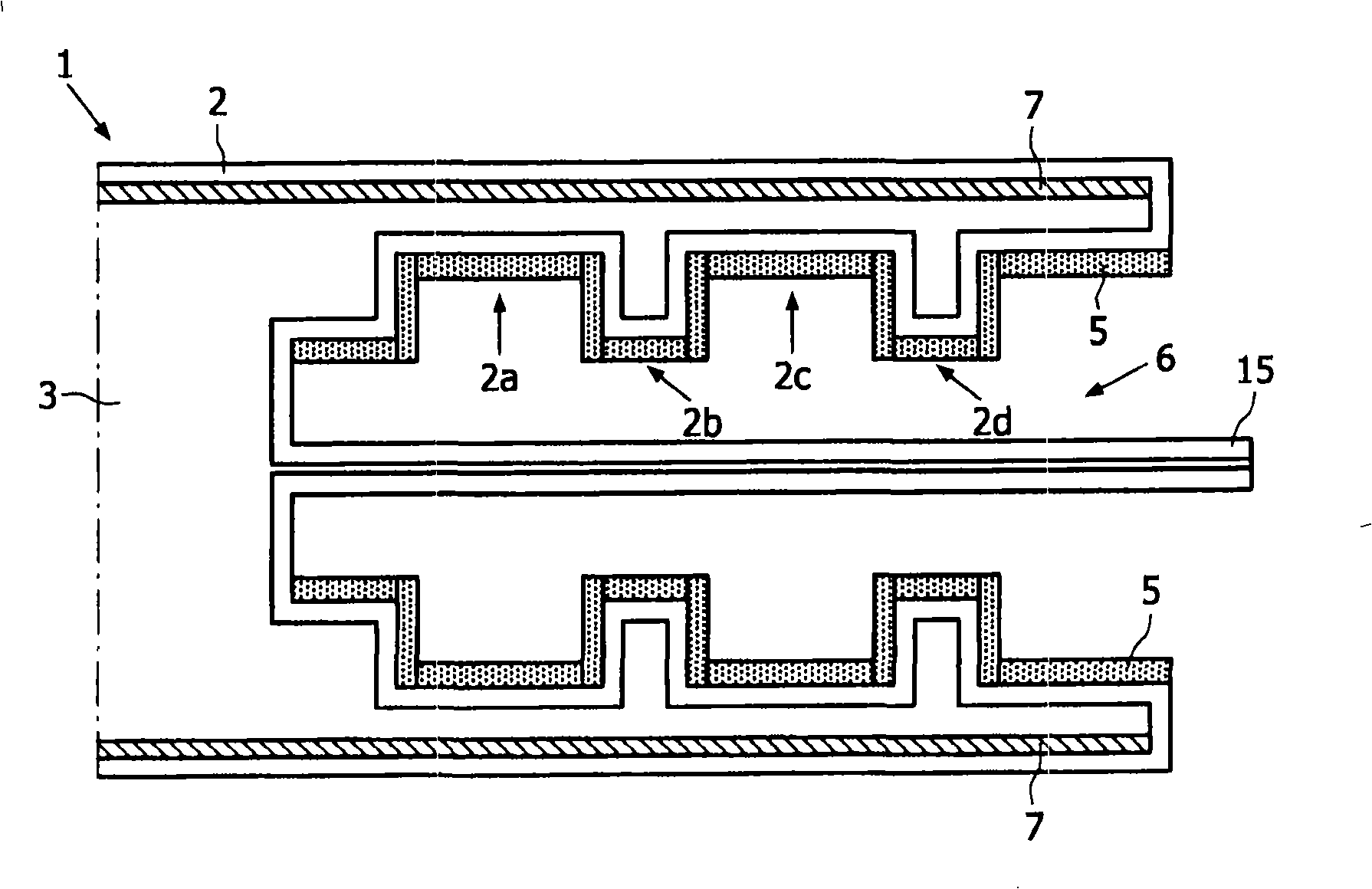 Discharge lamp and backlight unit for backlighting a display device comprising such a discharge lamp