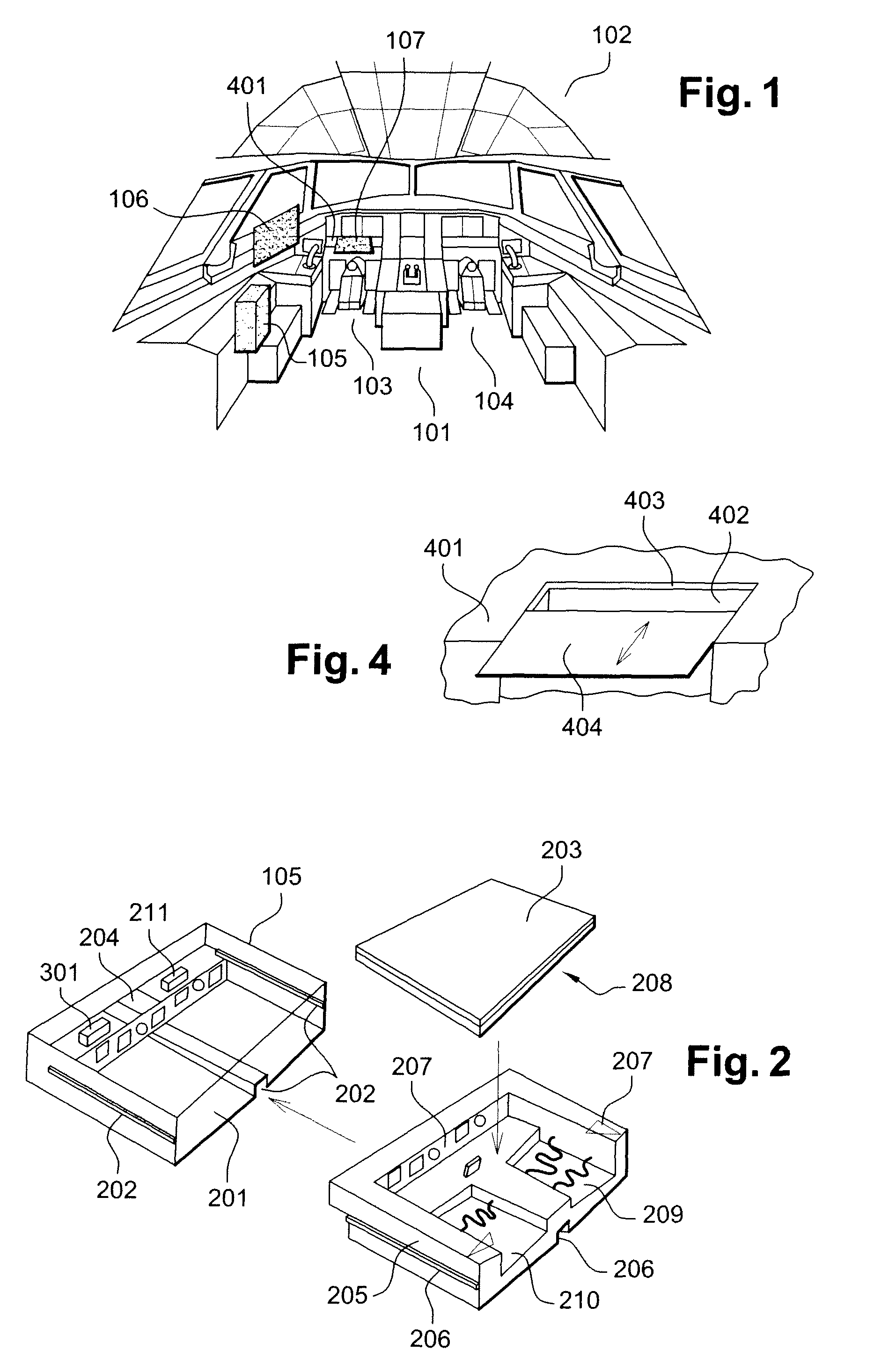 Device for the integration of a laptop computer into an aircraft