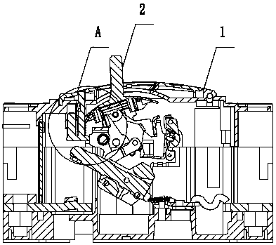 Isolating switch with contact indication function