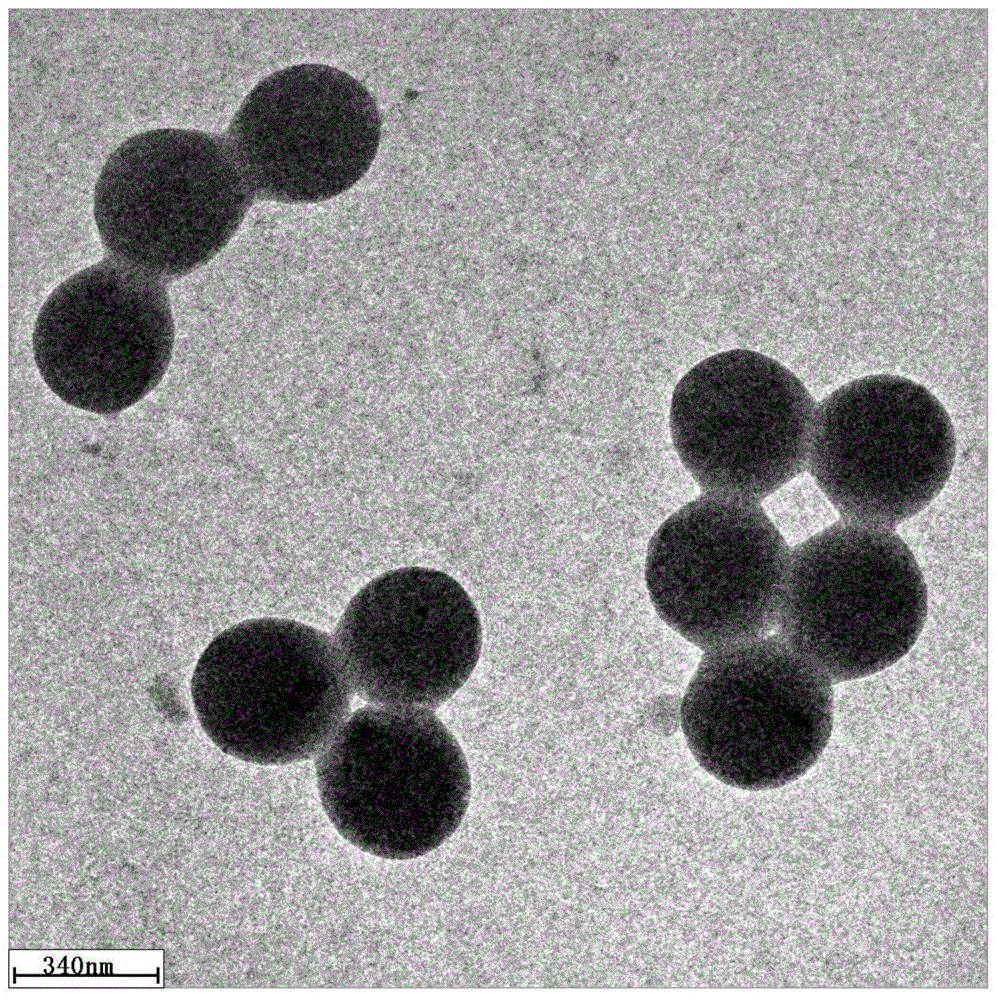 A method for preparing nano-copper/pamps composite microspheres assisted by ultrasound