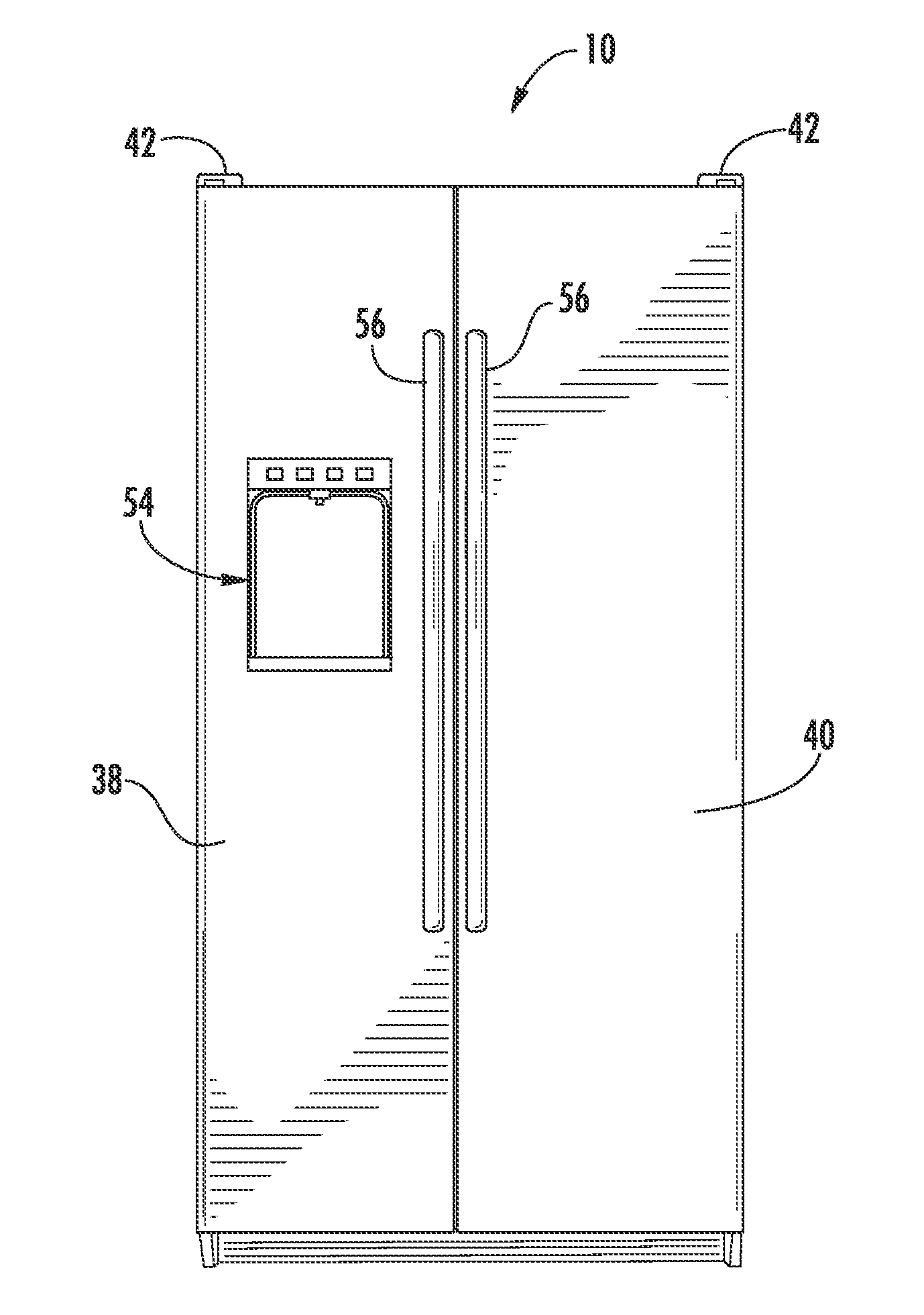 Dispenser recess with light pipe and refrigeration appliance incorporating same