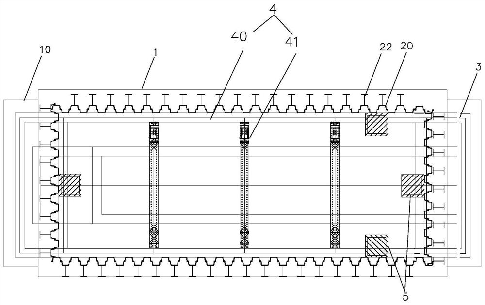 Foundation pit groove steel sheet pile profile steel supporting system and construction method