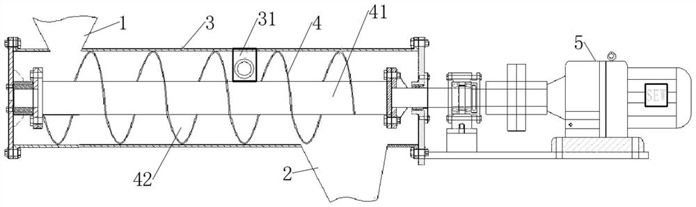 Powder conveyer device for circular pipe conveying reamer