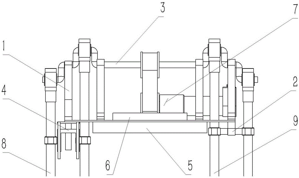 Under-actuated running gear and turning control method thereof