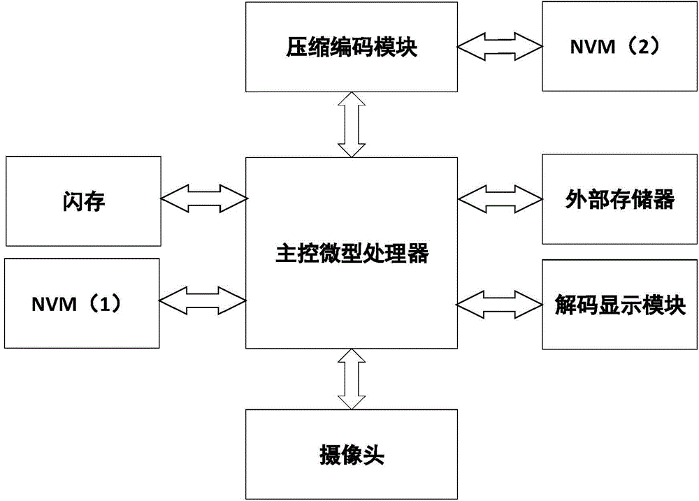 Video monitoring system taking nonvolatile memory as memory