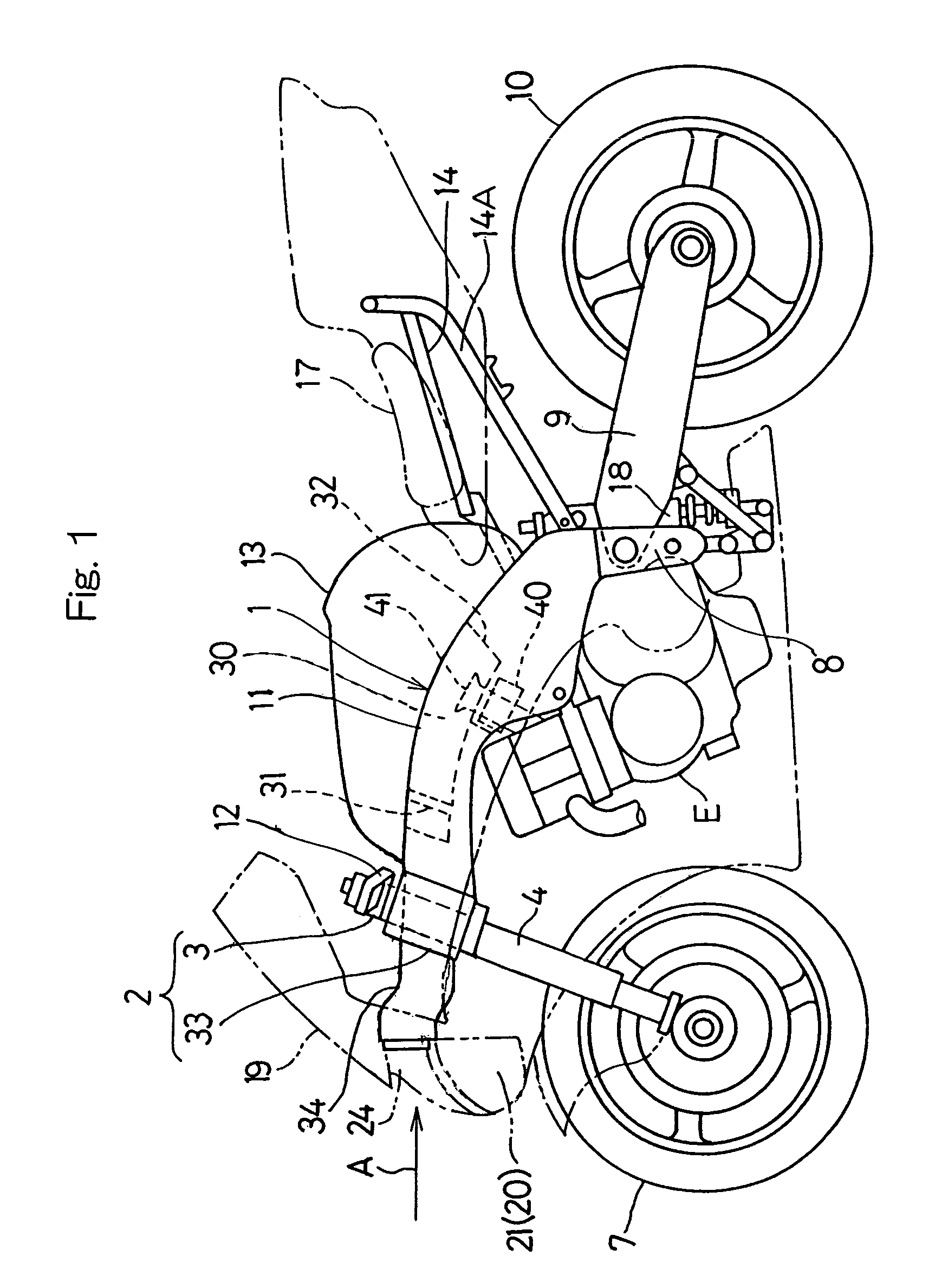 Air intake system for vehicle combustion engine