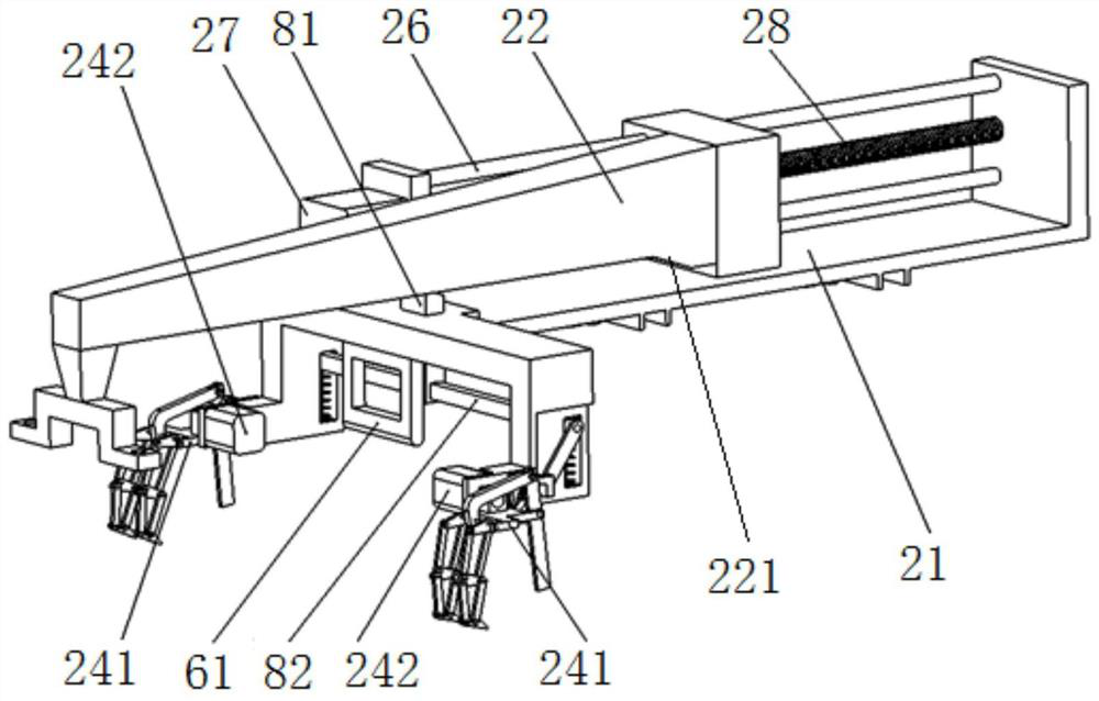 Space truss communication cable threading device