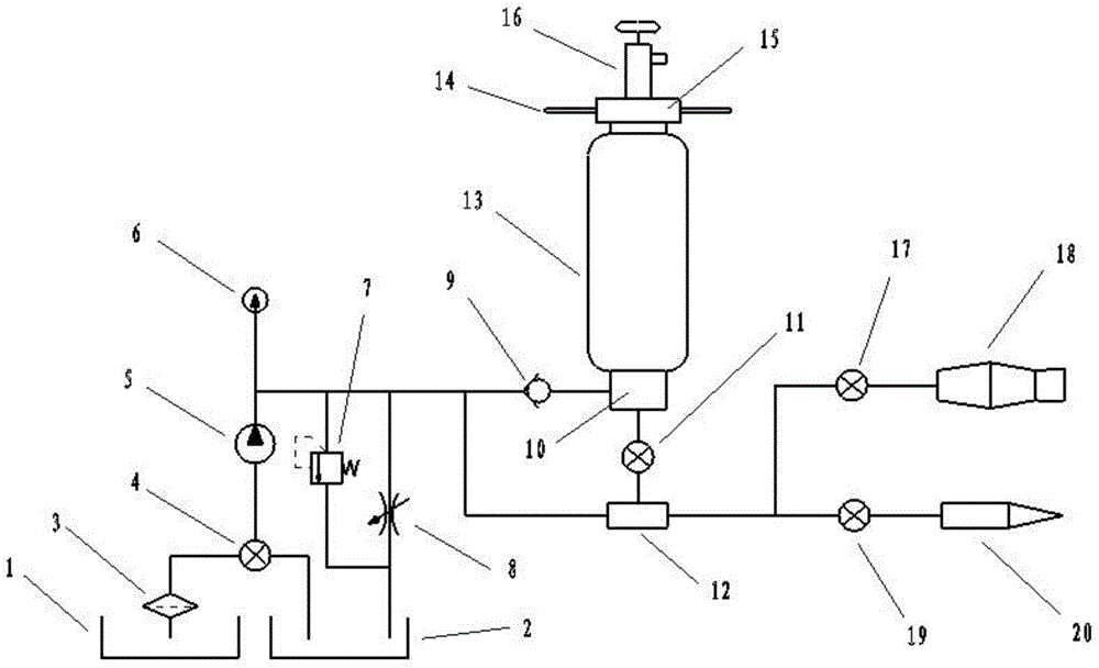 Abrasive water cutting and fire extinguishing device