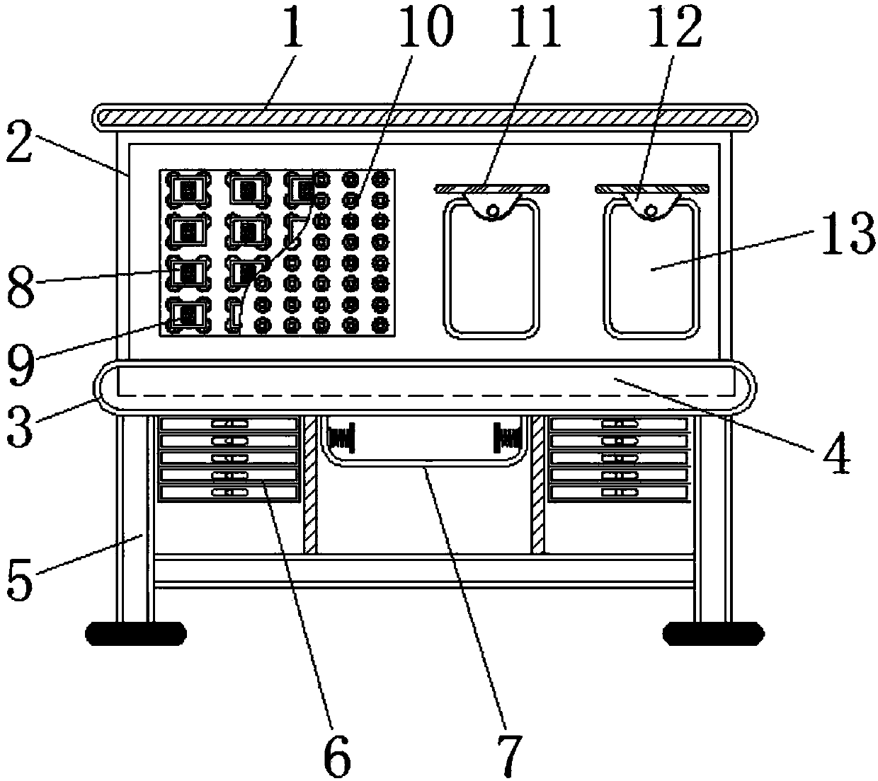 Working table facilitating dismantling and installation of electromechanical device