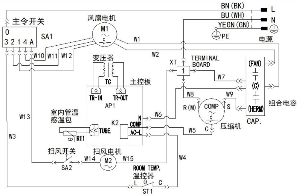 Control circuit and method for air conditioner