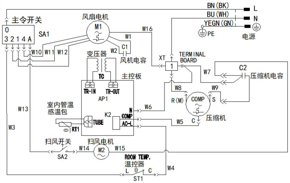 Control circuit and method for air conditioner