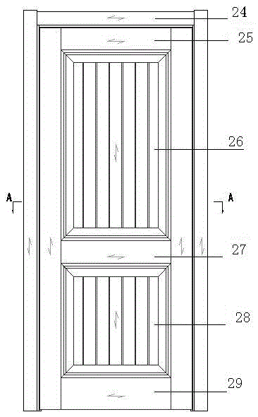 A production process of a log door