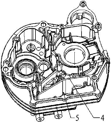 Motorcycle engine crankcase and engine