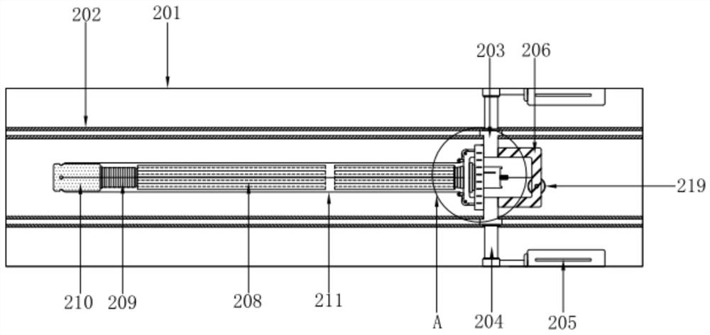 Bamboo curtain threading device and using method thereof