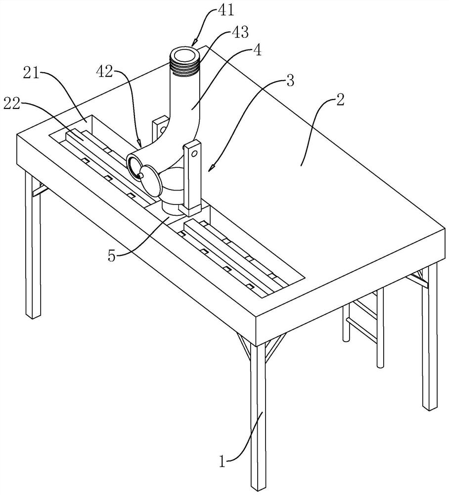 A concrete pouring workbench for housing construction